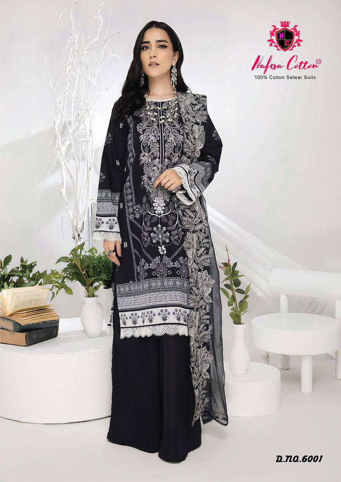 Black And White Vol 6 By Nafisa Karachi Cotton Dress Material Wholesale Price In Surat
